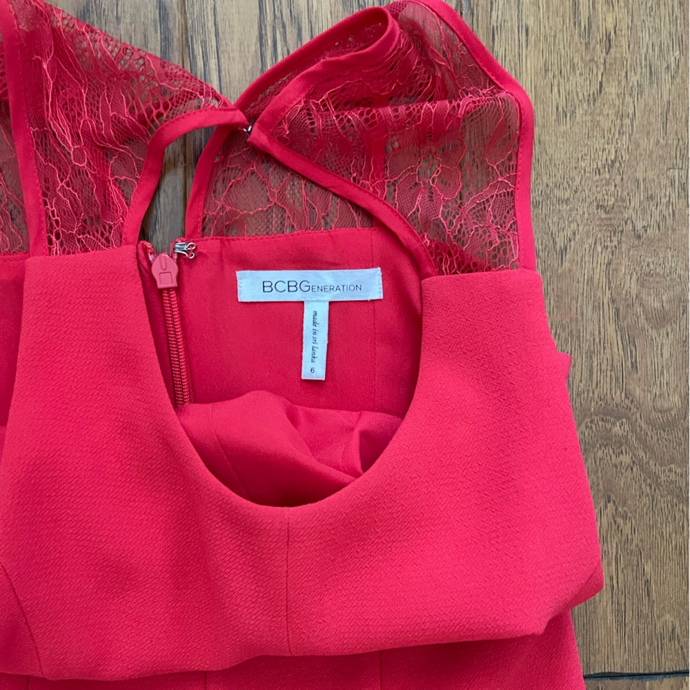 Bcbgeneration Vibrant Red Backless Dress - image 4